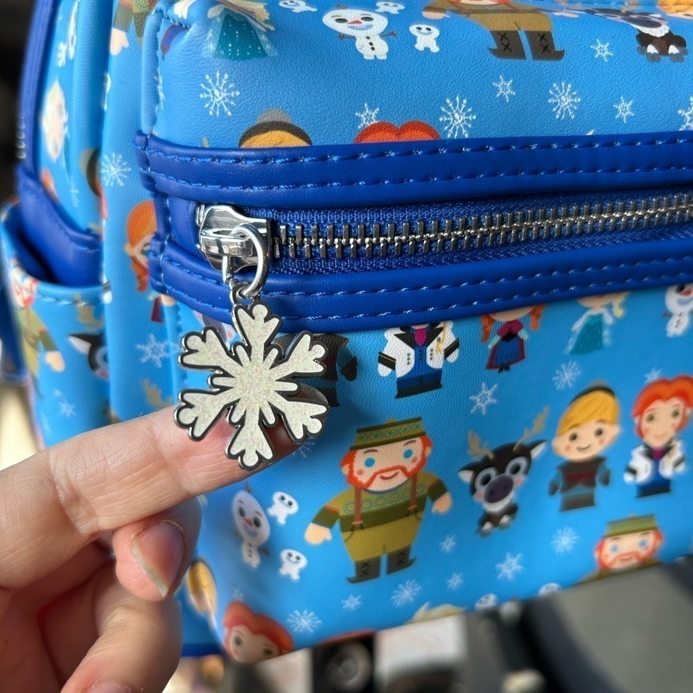 NWT Loungefly Disney Frozen Chibi Characters
AOP Faux Leather Mini Backpack - Picture 3 of 4